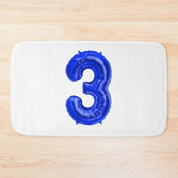Item preview, Three Number 3 Metallic Royal Blue Mylar Foil Helium Balloon for Three Year Old Toddler  designed and sold by Birthdates.