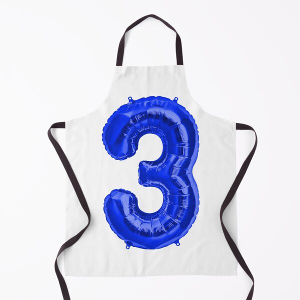 Item preview, Three Number 3 Metallic Royal Blue Mylar Foil Helium Balloon for Three Year Old Toddler designed and sold by Birthdates.