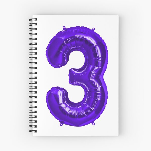 Item preview, Three Number 3 Metallic Purple Mylar Foil Helium Balloon for Three Year Old Toddler  designed and sold by Birthdates.