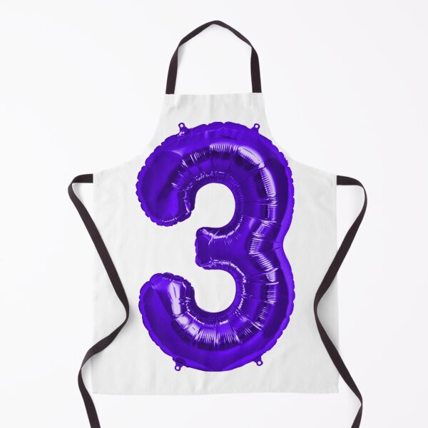 Item preview, Three Number 3 Metallic Purple Mylar Foil Helium Balloon for Three Year Old Toddler designed and sold by Birthdates.