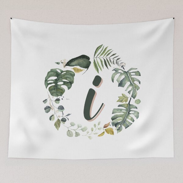 Item preview, Floral Wreath Initial Letter I designed and sold by TheFamilyVan.