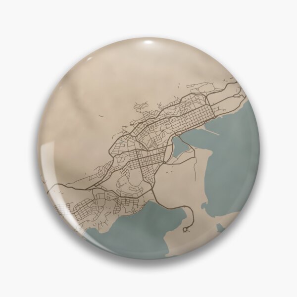Item preview, Ushuaia Sepia Map designed and sold by CPTVDesign.