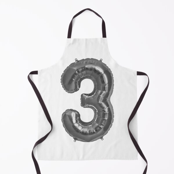 Item preview, Three Number 3 Metallic Silver Mylar Foil Helium Balloon for Three Year Old Toddler designed and sold by Birthdates.