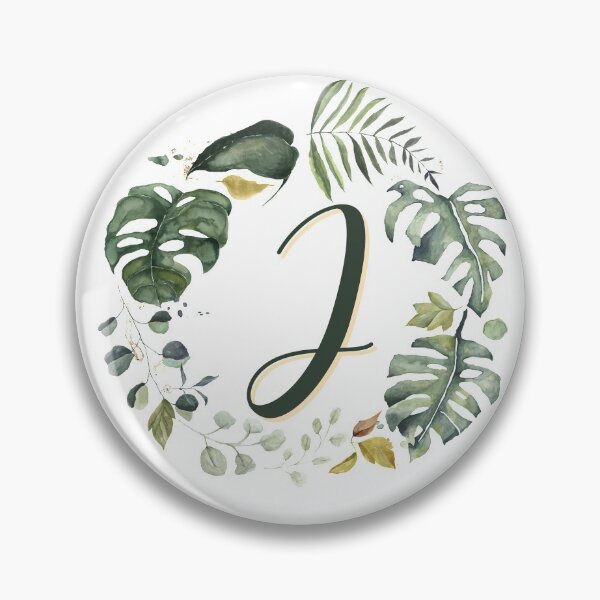 Item preview, Floral Wreath Initial Letter J designed and sold by TheFamilyVan.