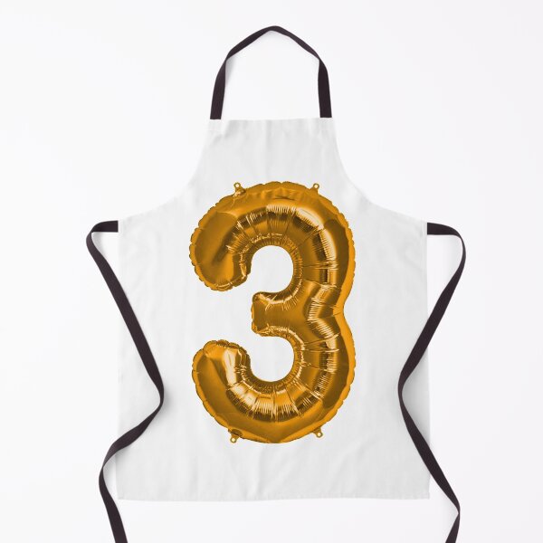 Item preview, Three Number 3 Metallic Orange Mylar Foil Helium Balloon for Three Year Old Toddler designed and sold by Birthdates.