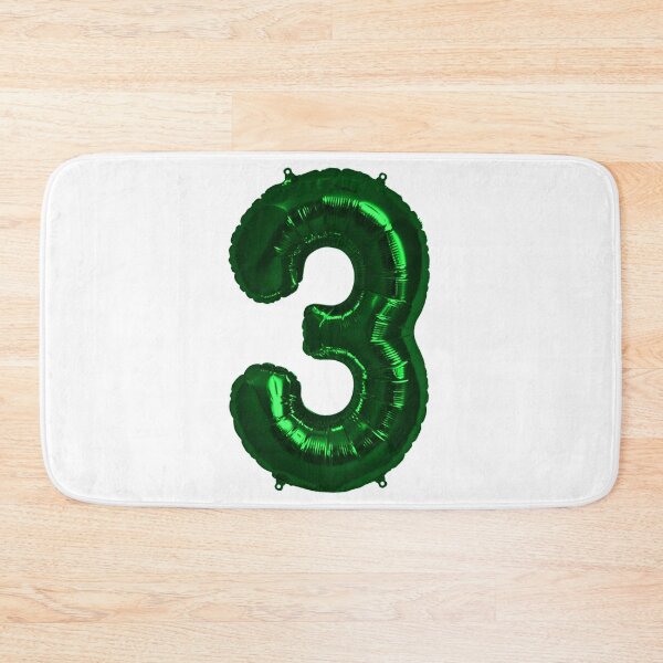 Item preview, Three Number 3 Metallic Green Mylar Foil Helium Balloon for Three Year Old Toddler  designed and sold by Birthdates.