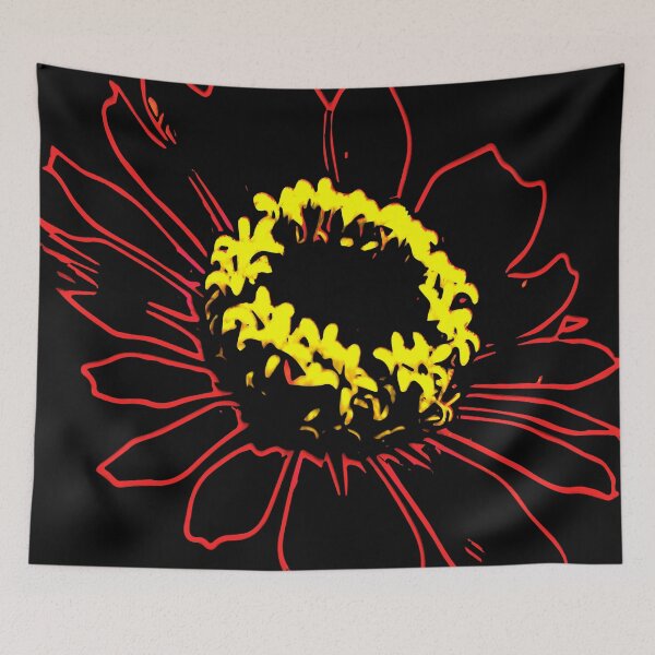 Aperçu de l'œuvre Contour de zinnia rouge créée et vendue par PhotoCaptures.