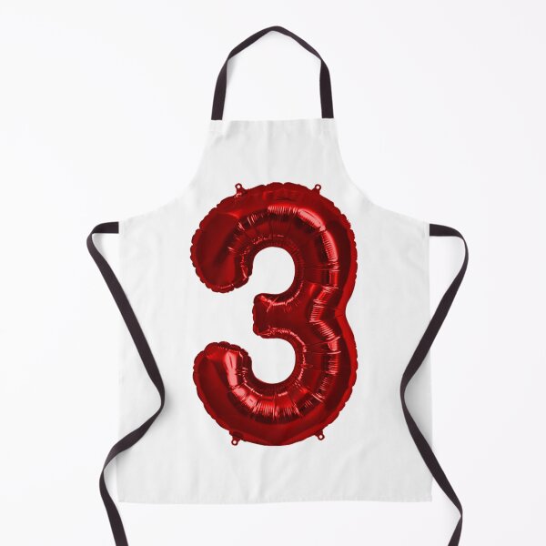 Item preview, Three Number 3 Metallic Red Mylar Foil Helium Balloon for Three Year Old Toddler designed and sold by Birthdates.
