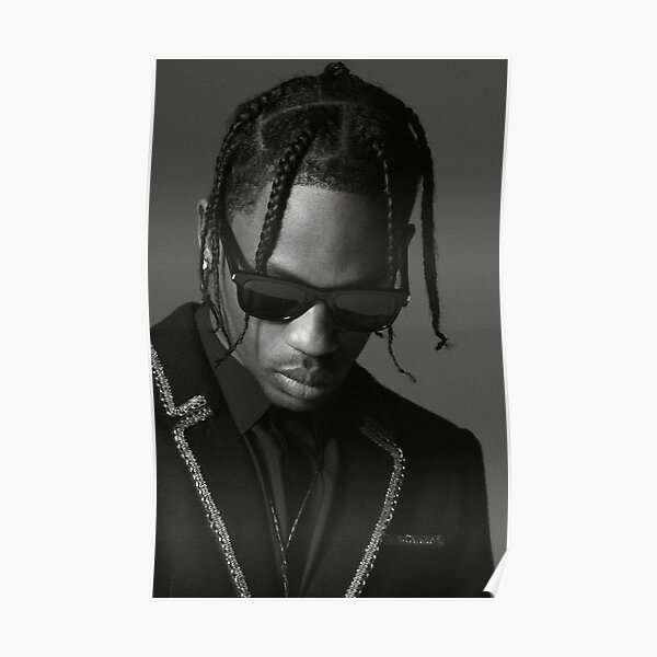 Travisscott B&W Poster