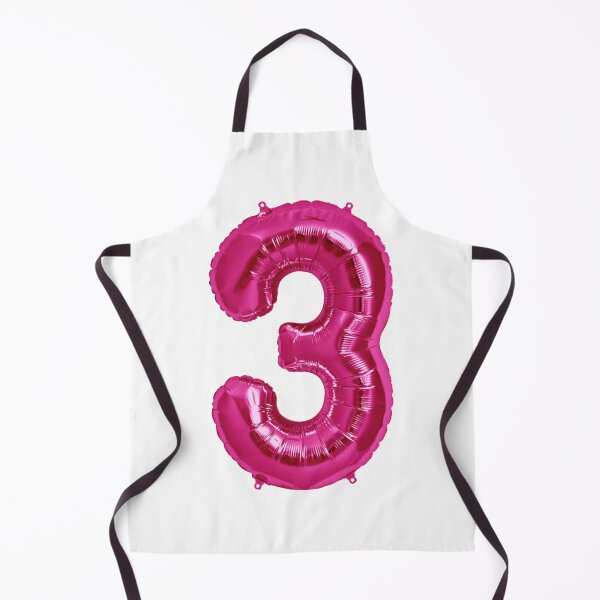 Item preview, Three Number 3 Metallic Hot Pink Mylar Foil Helium Balloon for Three Year Old Toddler designed and sold by Birthdates.