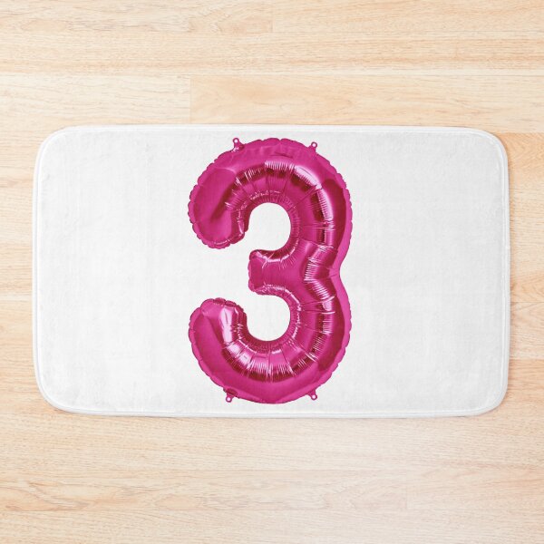 Item preview, Three Number 3 Metallic Hot Pink Mylar Foil Helium Balloon for Three Year Old Toddler  designed and sold by Birthdates.