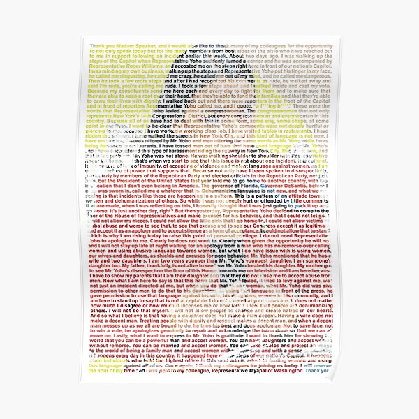 AOC's speech about Ted Yoho 'Apology' House Floor Speech full (with background) Poster