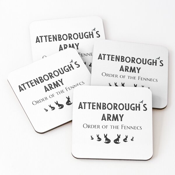 Item preview, Attenborough's Army: Order of the Fennecs - Black on White designed and sold by ImperfectLife.