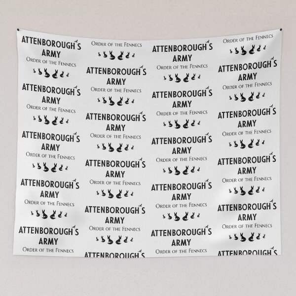 Item preview, Attenborough's Army: Order of the Fennecs - Black on White designed and sold by ImperfectLife.