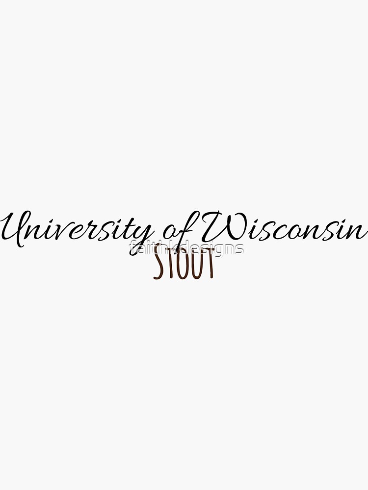 "uw stout" Sticker for Sale by faithkdesigns Redbubble