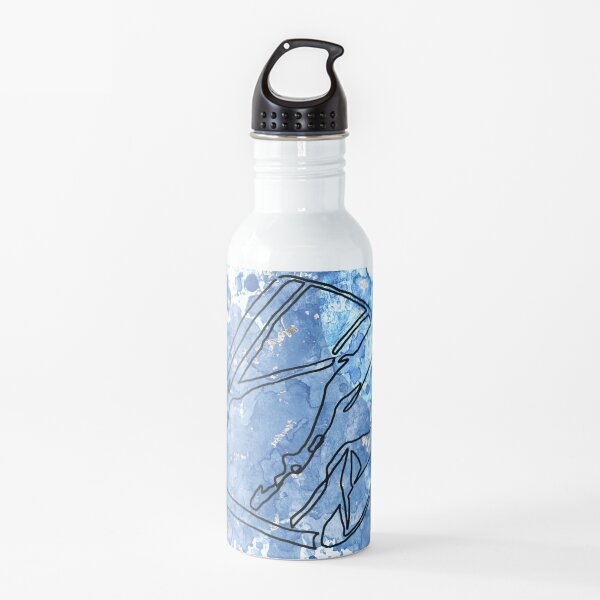 Lapis Lazuli One Line Watercolour Illustration Water Bottle