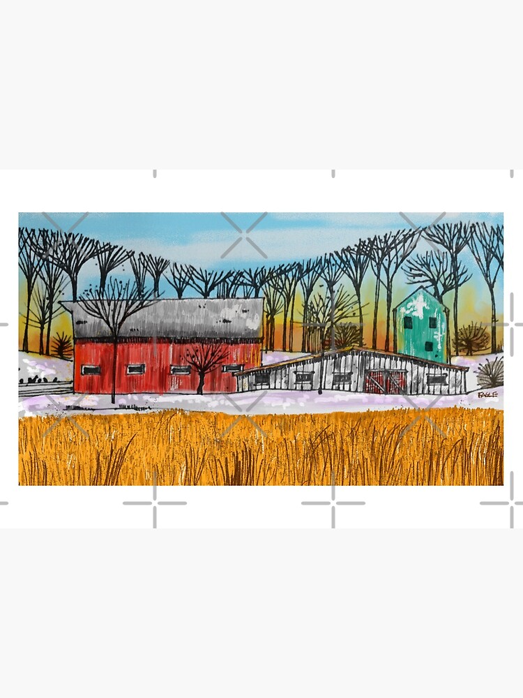 Farm Scene at Dusk by Russ Fagle by magichammer