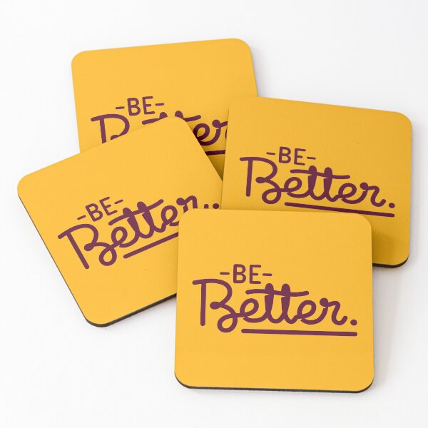 Item preview, Be Better Motivational Quote (Burgundy + Gold) designed and sold by Sorrrry.