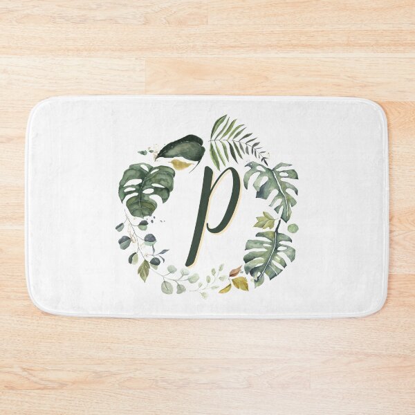 Item preview, Floral Wreath Initial Letter P designed and sold by TheFamilyVan.