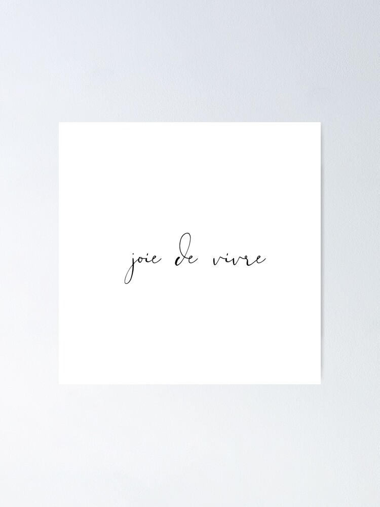 Tipografía minimalista Joie de Vivre | Póster