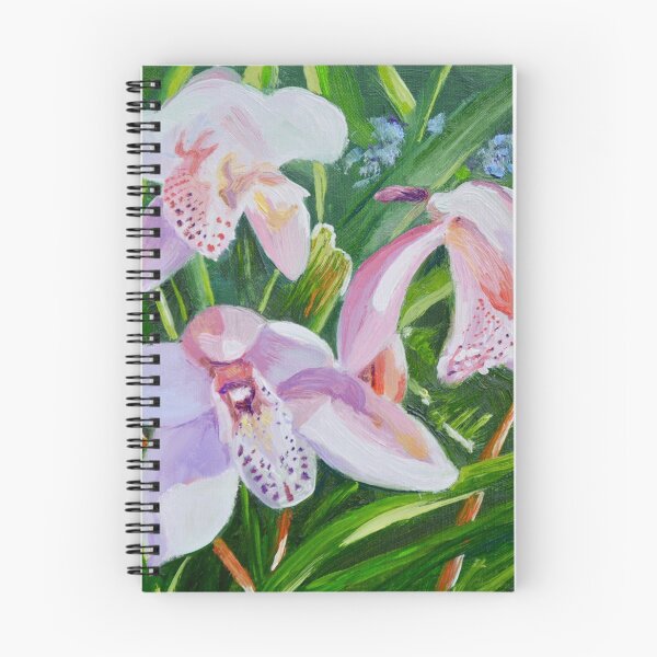 Item preview, Three Pink Cymbidium Orchids designed and sold by Dai Wynn Fine Art.