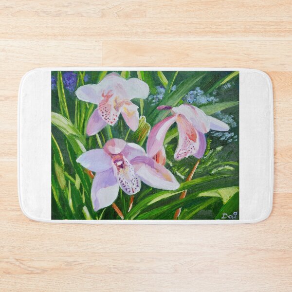 Item preview, Three Pink Cymbidium Orchids designed and sold by Dai Wynn Fine Art.