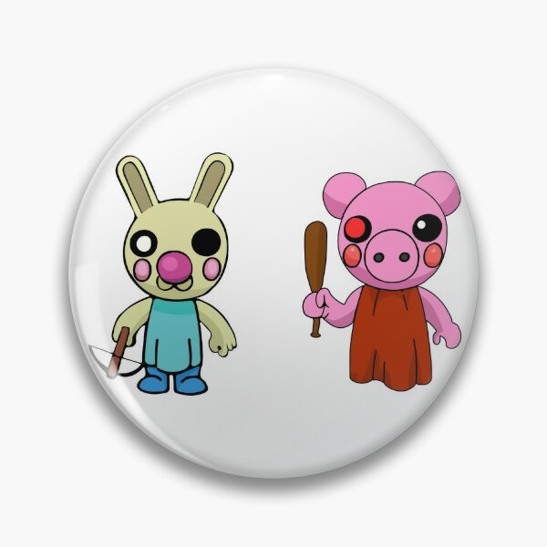 Piggy Roblox Characters Pins And Buttons Redbubble - bunny's funeral piggy piggy roblox anime