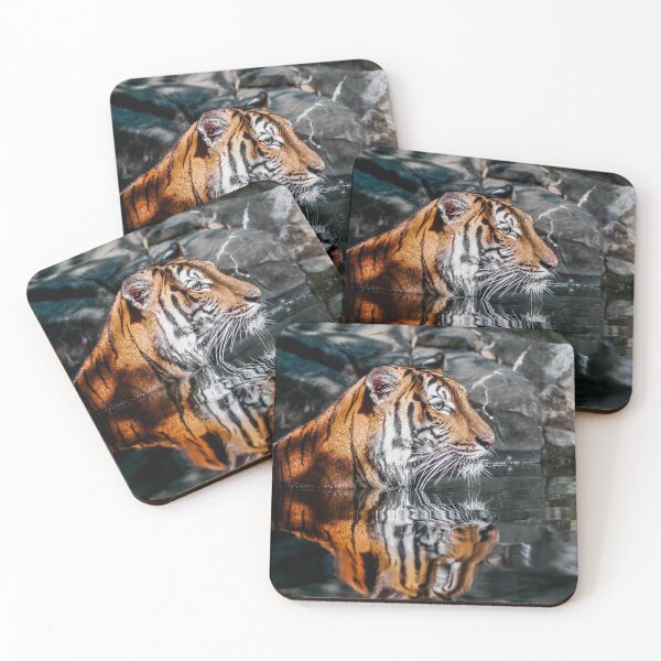 Item preview, Reflection of a King - Tiger at the Zoo in NY designed and sold by growingandgoing.