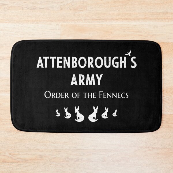 Item preview, Attenborough's Army: Order of the Fennecs - White on Black designed and sold by ImperfectLife.