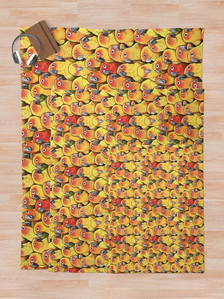 Alternate view of Sun Conures Throw Blanket