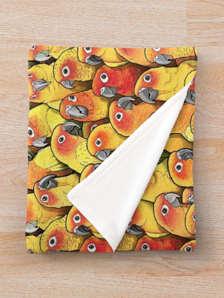 Alternate view of Sun Conures Throw Blanket
