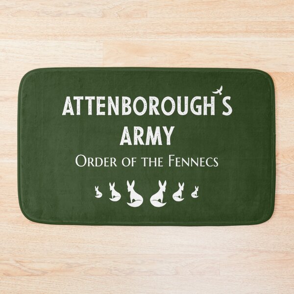 Item preview, Attenborough's Army: Order of the Fennecs - White on Dark Green designed and sold by ImperfectLife.