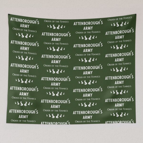 Item preview, Attenborough's Army: Order of the Fennecs - White on Dark Green designed and sold by ImperfectLife.