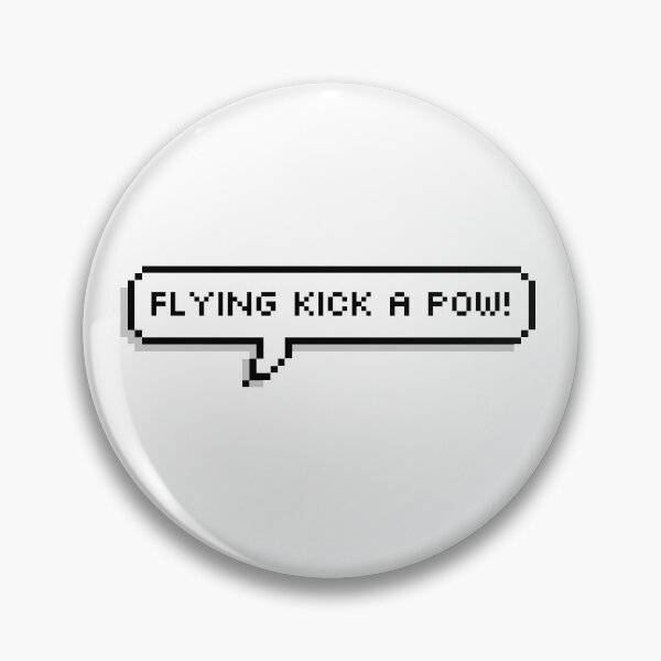 Item preview, Flying Kick-a-Pow! Pixel Speech Bubble designed and sold by Lemon  Merch.