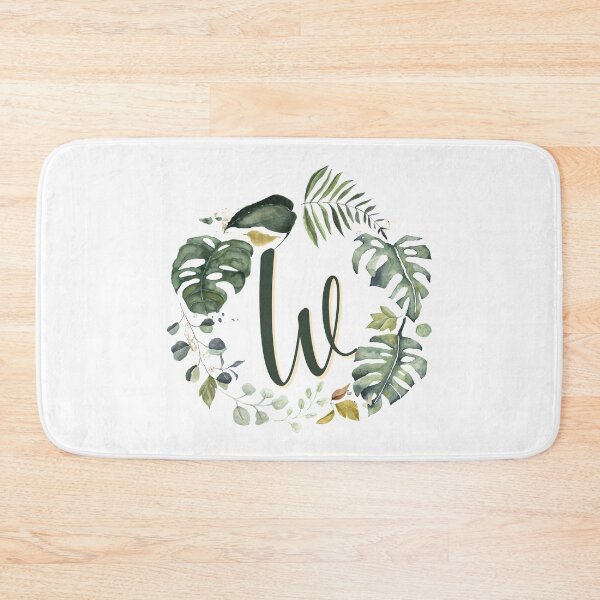 Item preview, Floral Wreath Initial Letter W designed and sold by TheFamilyVan.