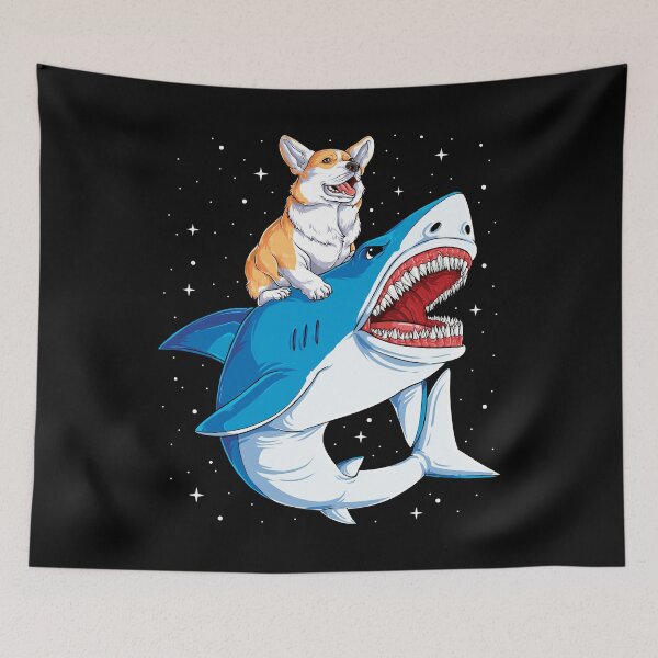 Item preview, Corgi Riding Shark Shirt for Men Women Boys Girls Kids Dog Lover Gifts designed and sold by LiqueGifts.