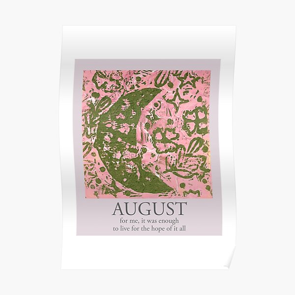 August - Taylor Swift - Folklore - Polaroid Poster