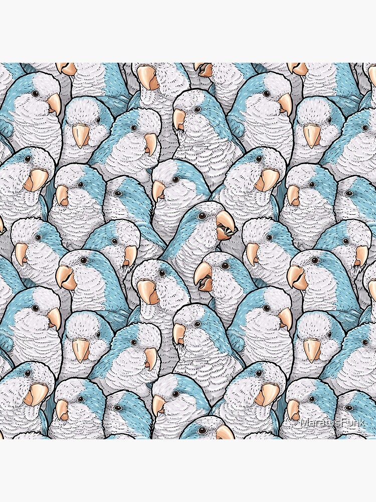 Thumbnail 2 of 2, Tote Bag, Blue Quaker Monk Parakeets designed and sold by MaratusFunk.