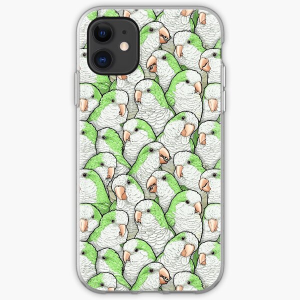 Green Quaker Parrots iPhone Soft Case