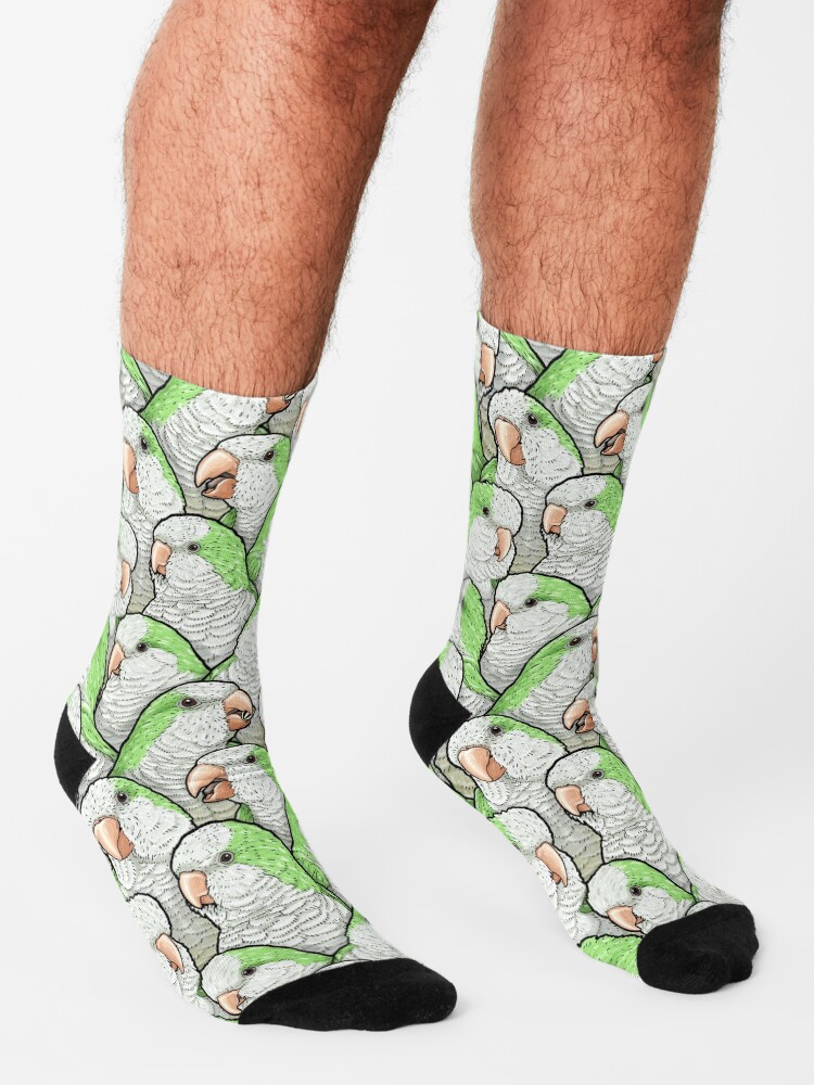 Alternate view of Green Quaker Monk Parakeets Socks