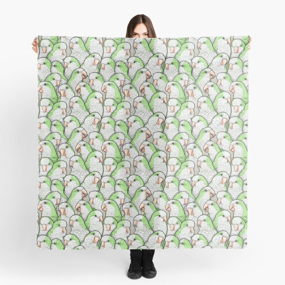 Green Quaker Parrots Scarf