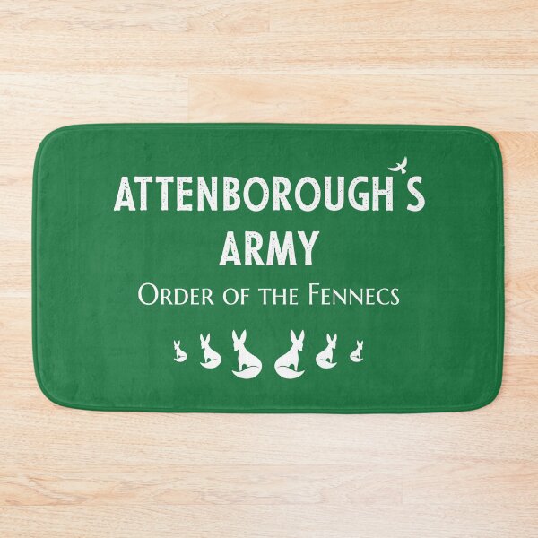 Item preview, Attenborough's Army: Order of the Fennecs - White on Forest Green designed and sold by ImperfectLife.