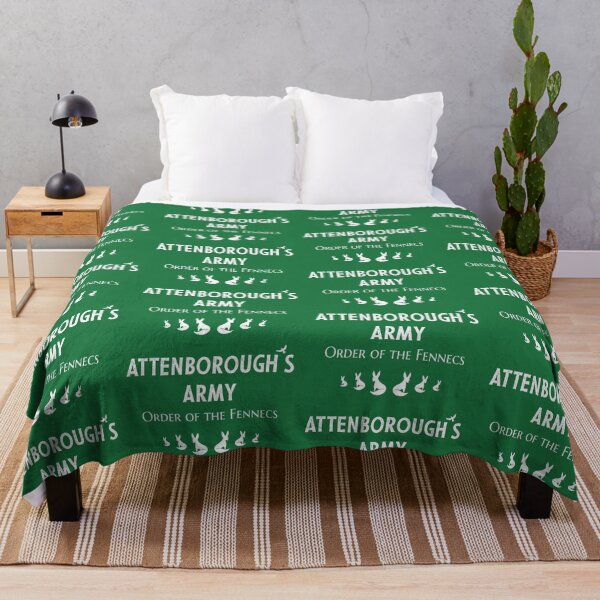 Item preview, Attenborough's Army: Order of the Fennecs - White on Forest Green designed and sold by ImperfectLife.