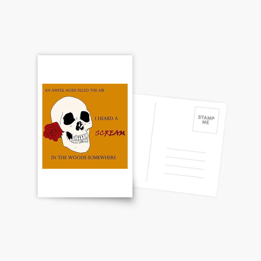 Hozier Lyrics Skull Rose Floral Postcard By Artlandwonder Redbubble