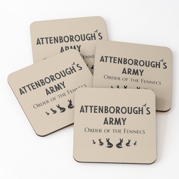 Item preview, Attenborough's Army: Order of the Fennecs - Black on Fawn designed and sold by ImperfectLife.
