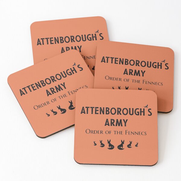 Item preview, Attenborough's Army: Order of the Fennecs - Black on Ochre designed and sold by ImperfectLife.