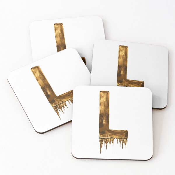 Item preview, Gold Drip Alphabet Letter L designed and sold by MPowerTeez.