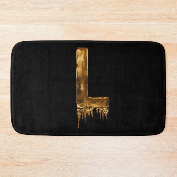 Item preview, Gold Drip  on Black Alphabet Letter L designed and sold by MPowerTeez.