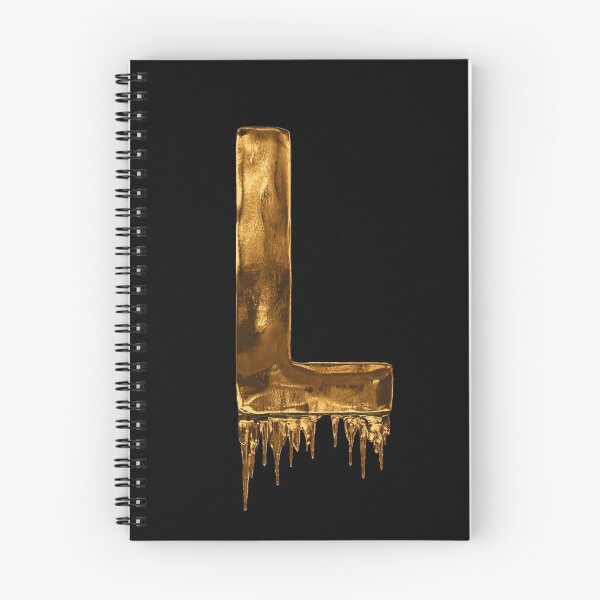 Item preview, Gold Drip  on Black Alphabet Letter L designed and sold by MPowerTeez.