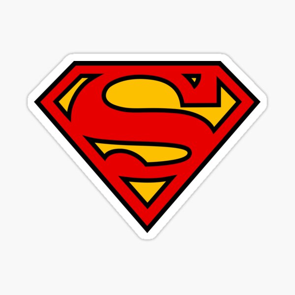 Alien Superhero Classic Logo Sticker